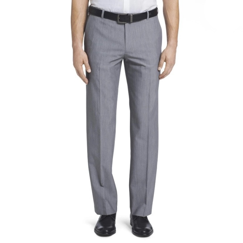 Van Heusen <FLEX> Straight Front Men’s Gray Dress Pants Slacks Trousers 40X32
